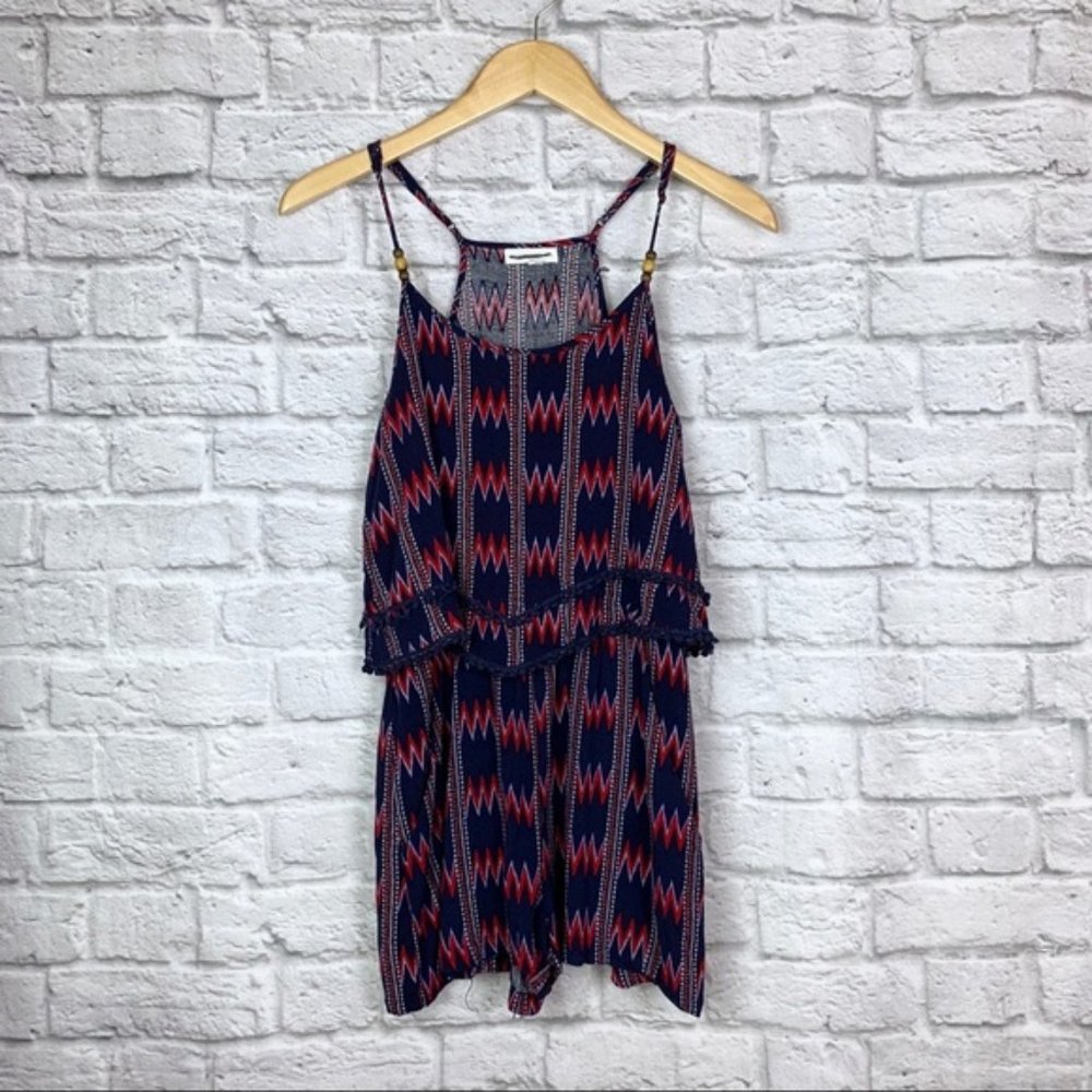 Coco & Jameson Romper Small Racerback Pom Pom
